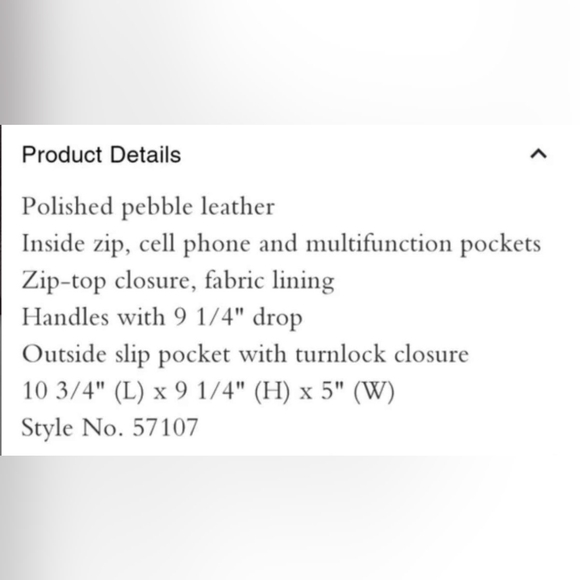 COACH OXBLOOD PEBBLED TURNLOCK CHAIN TOTE 57107 - Picture 8 of 8